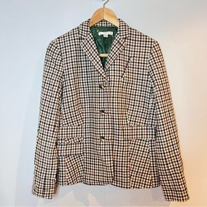 VINTAGE | Liz Claiborne plaid wool blazer